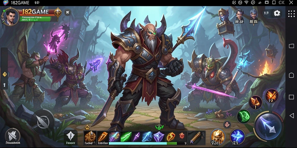 Tampilan gameplay seru di 182GAME dengan pertarungan yang mendebarkan.