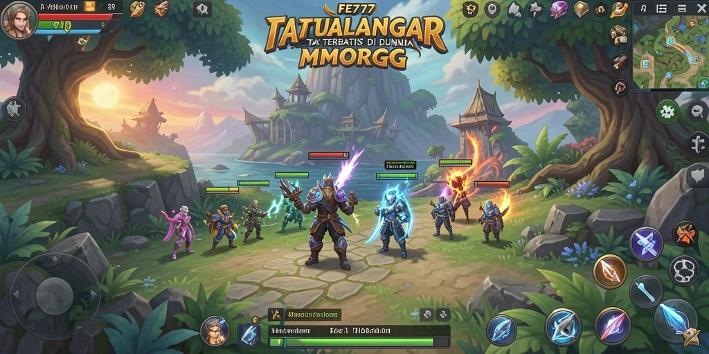 Tampilan gameplay seru di dunia fantasi FE777.