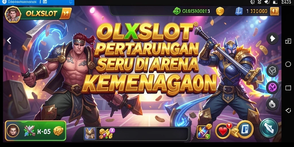 Tangkapan layar utama OLXSLOT yang memperlihatkan gameplay bertarung yang intens.